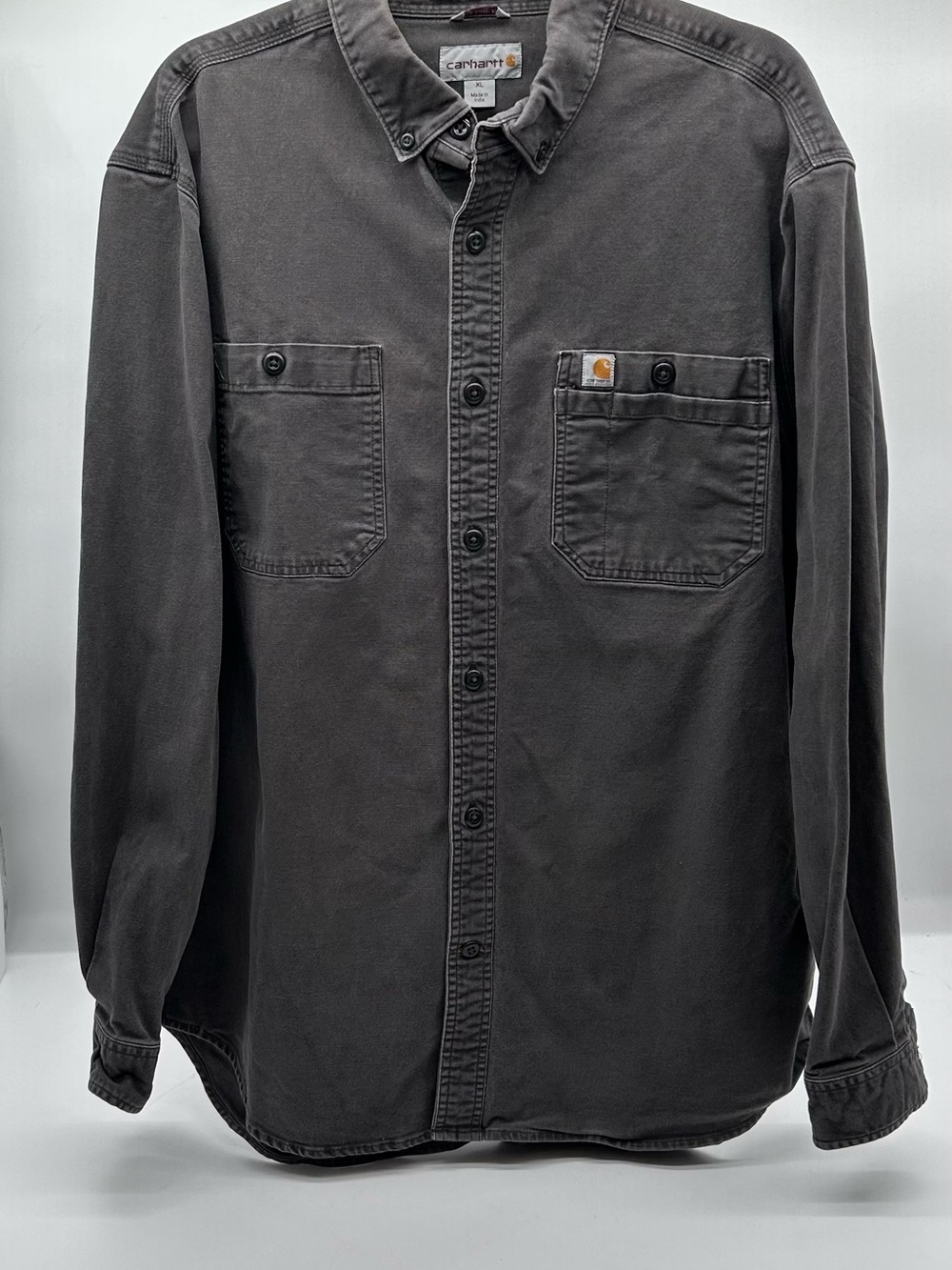 Carhartt Rugged Flex Relaxed Fit Mid Weight Canvas Button Down Shirt XL